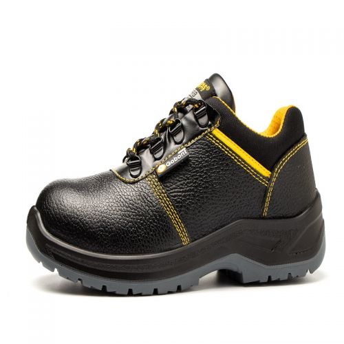 固邦特8807N-2二層壓花牛皮+耐磨網(wǎng)布四季款安全鞋