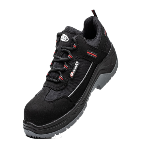 固邦特2005-1黑色反絨牛皮+三明治網(wǎng)布絕緣鞋