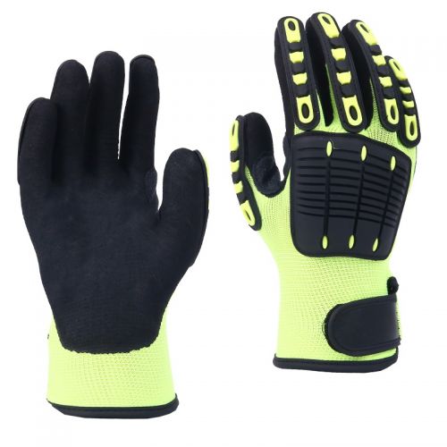 斗刀俠DD-336熒光黃防砸防撞手套紗線防割手套（雙）