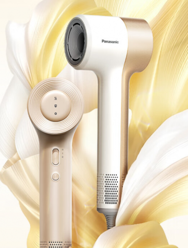 松下（Panasonic）繽紛筒高速吹風機負離子 低噪音大風力吹頭發(fā)負離子電吹風速干護發(fā)家用大功率吹風筒NE7H達芬奇白